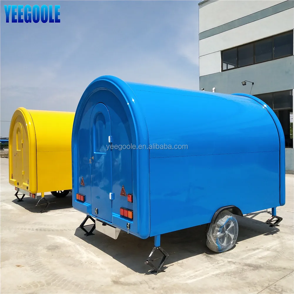 CE OEM gas/electric mobile fast food vending ice cream field trailer/cart /van with power supply