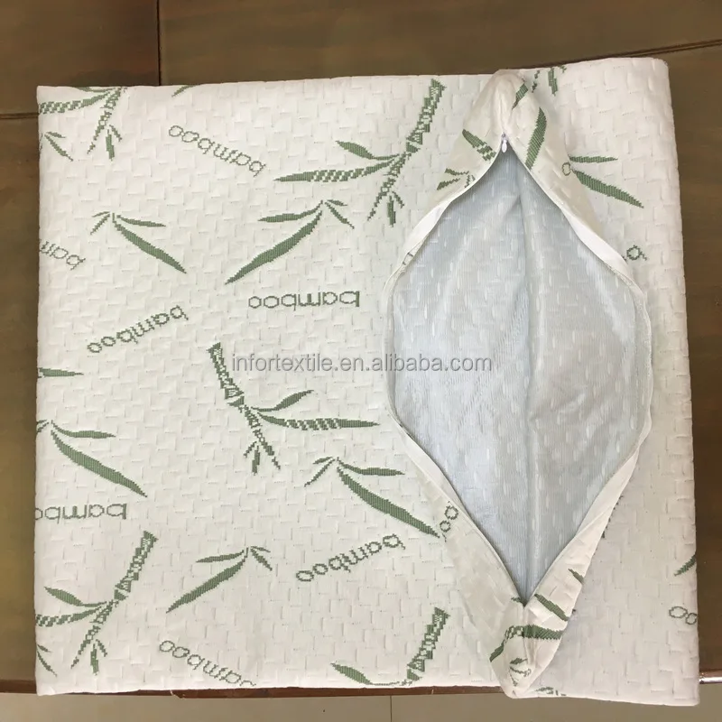 Custom Bamboo Jacquard zippered Pillow case  Anti Mite  Bamboo Fiber Pillow  Shell