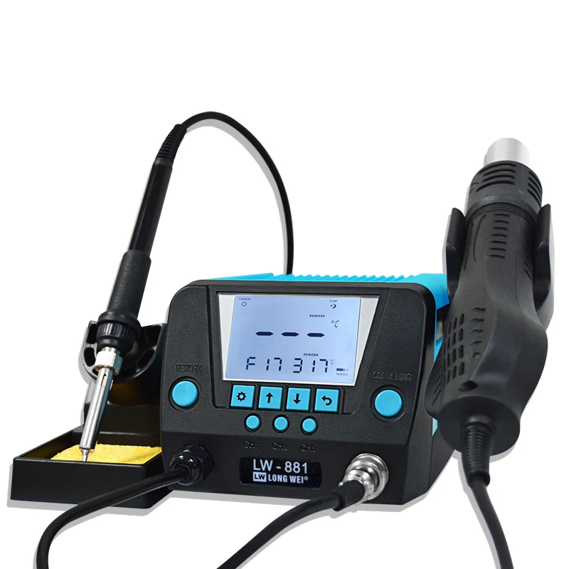 LW881 hot air soldering station heat gun professional soldering station rework station