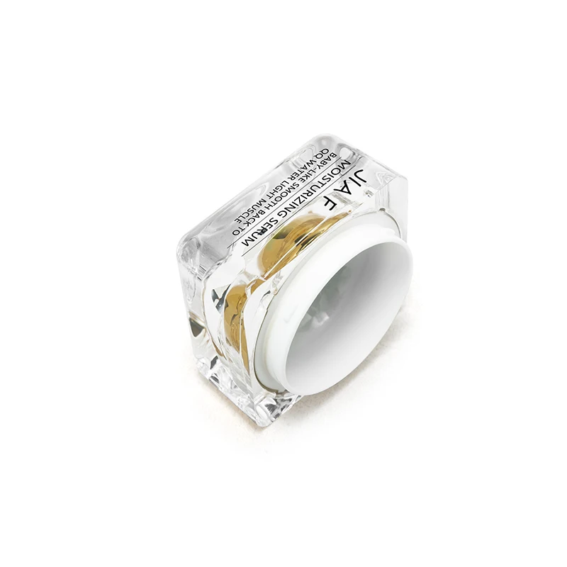 15ml 10 ml square shanp luxury plastic double thick wall cosmetic acrylic jar for skincare packaging