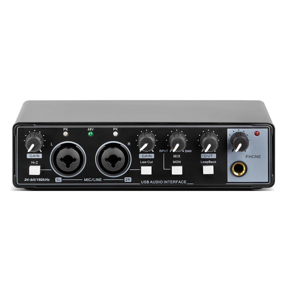 Usb Audio Interface Music External Condenser Recording Sound Card For Studio Recording And Music Creation
