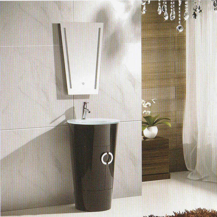 
Single basin Office Building floor standing pvc high end bathroom furniture design 