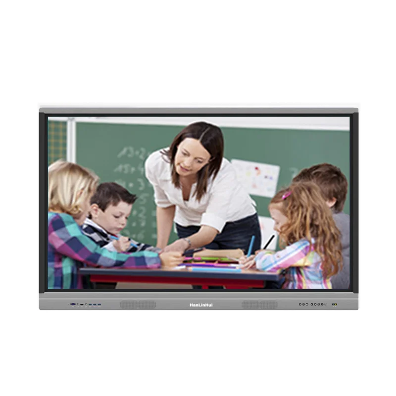 HANLINHUI electric infrared educational blackboard digital board smart classroom interactive display flat panel
