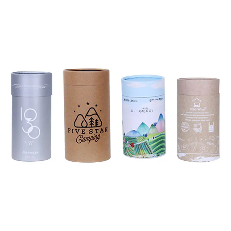 Custom Logo Small Round Paper Tube Box for Cosmetic Flower Perfume Tea Packaging Boxes Tube Box Packaging Cosmetics