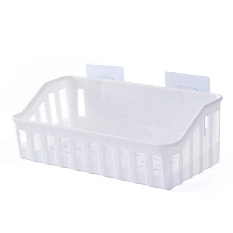 Suction Cup Storage Baskets Storage Racks & Shelving Units Shelves Plastic Multi Purpose Storage Kitchen Accessories Bamboo