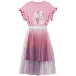 Outong Girl Wear Toddler, Summer Evening Party Top And Short Skirts Dresses 2pcs Outfits/