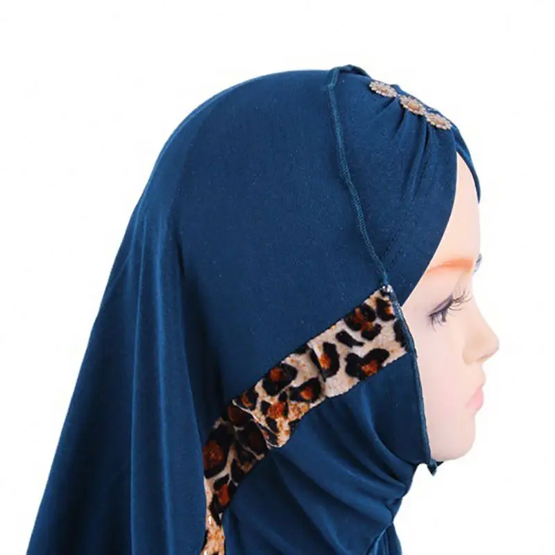 A 281 Hot Sale Lady Scarf Head Wraps Shawls Arab Turban Hats Elastic Ethnic Scarves Veil Muslim Women Splicing Hijab