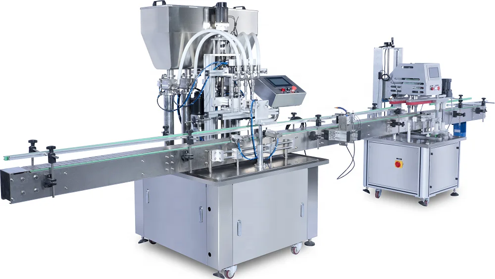 Automatic cosmetic cream lotion perfume glass bottle small vial liquid filling and capping machine production line