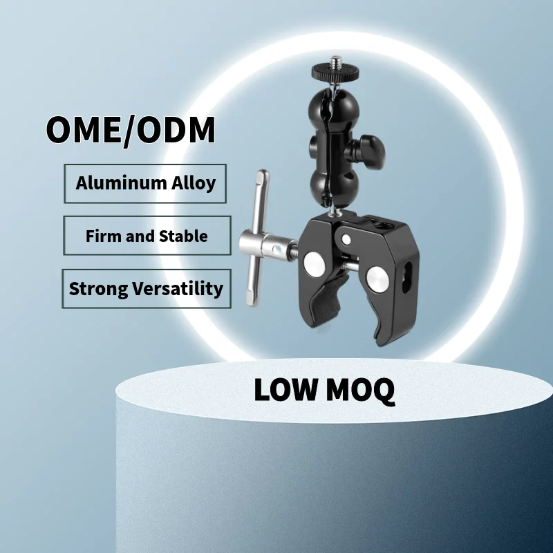Slamoe J023 Aluminum 1/4 Screw Large Crab Clamp Phone Camera Accessories Mount