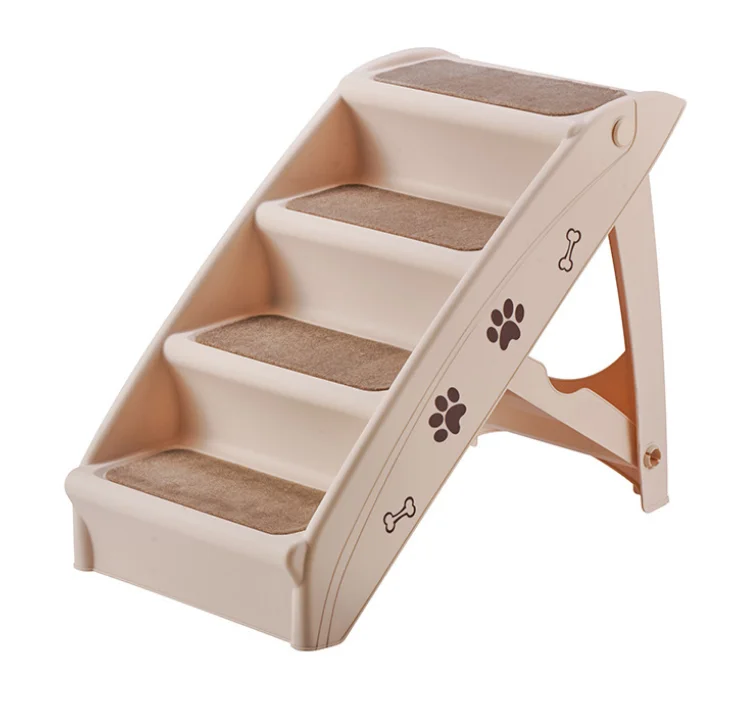 Folding dog ladder plastic anti-skid pet steps