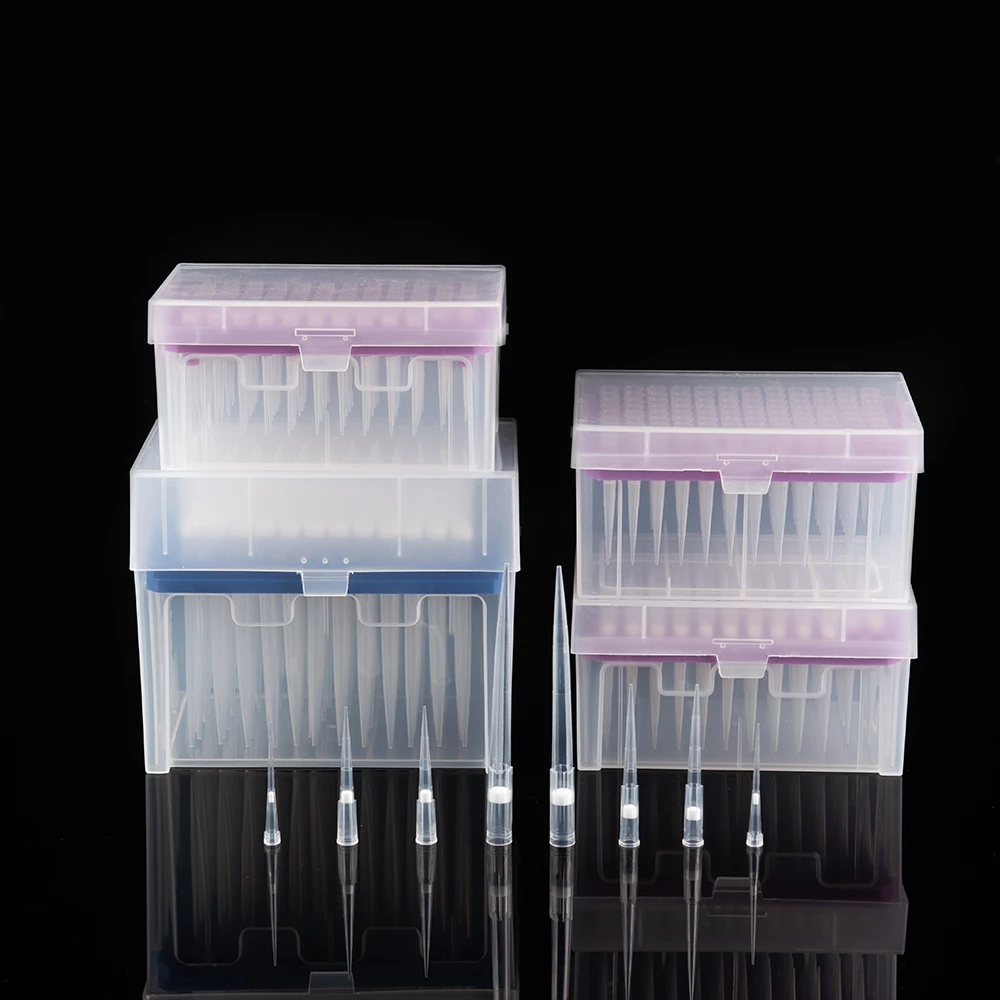 Lab Disposable Plastic 10ul Medical White Micropipette Pipette Tips Laboratory Usage Gamma Sterile 96pcs/box