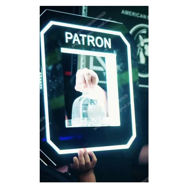 Ночной клуб Patro n индивидуальный логотип светодиодная бутылка для ведущего флакона для мероприятий