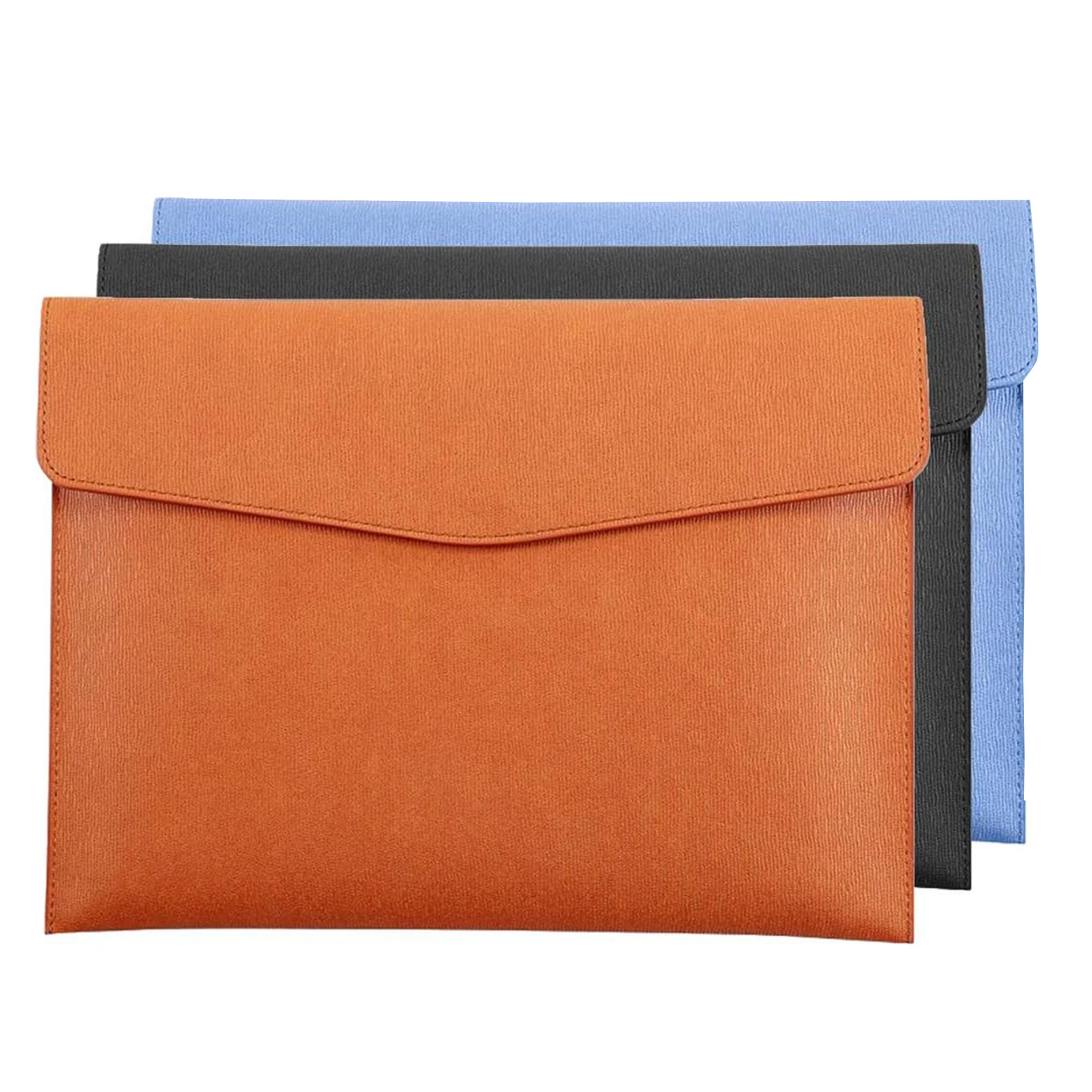 Soft and Waterproof PU Leather Color Premium Envelope Folder Business Briefcase Envelope Folder Office & Home