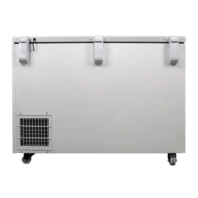 2024 new glass door  DW-55W270G Horizontal Ultra-low  seafood chest Freezers supermarket chest deep freezer for storage fish