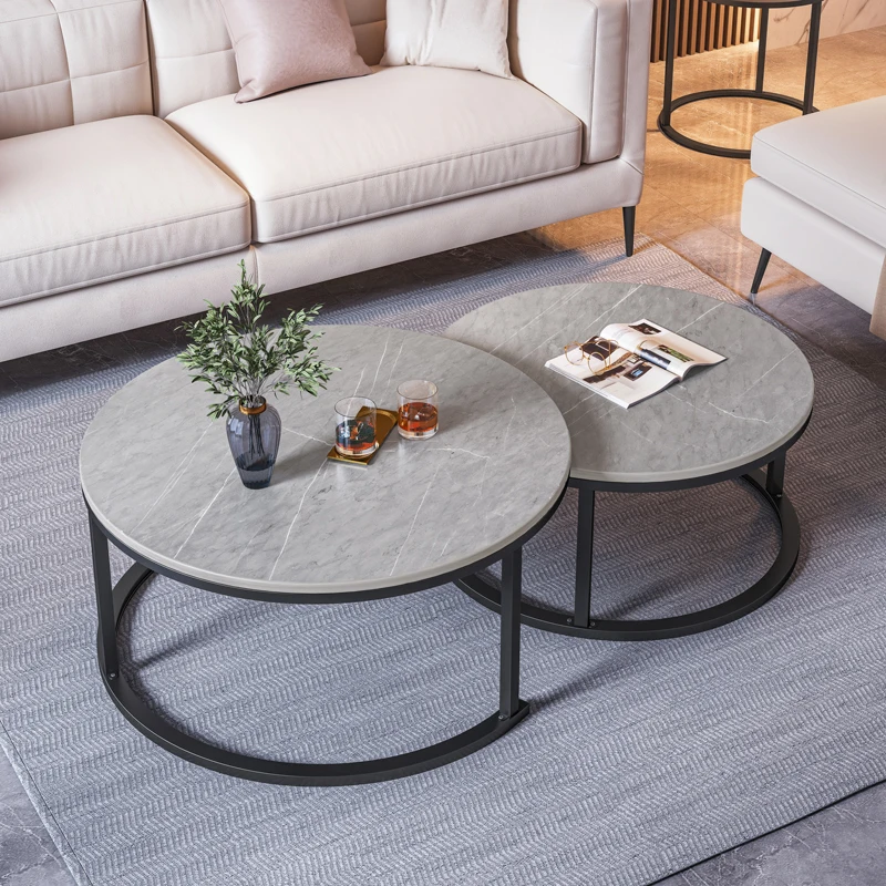 Modern wooden sofa coffee tea side nesting end tables furniture for living room modern