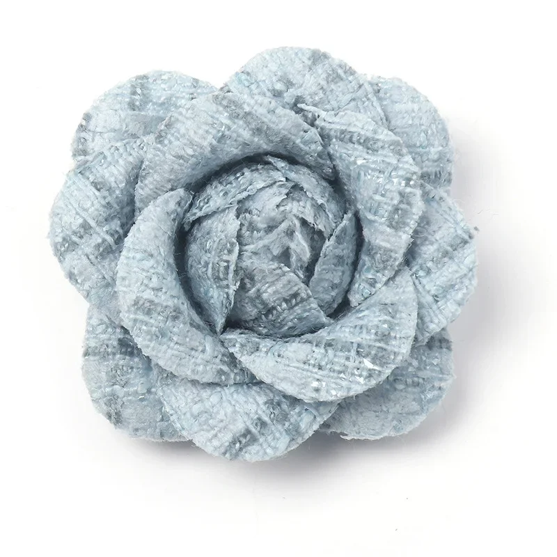 2023 4.5cm  fabric art camellia flower for brooch corsage shoes flower hair accessories