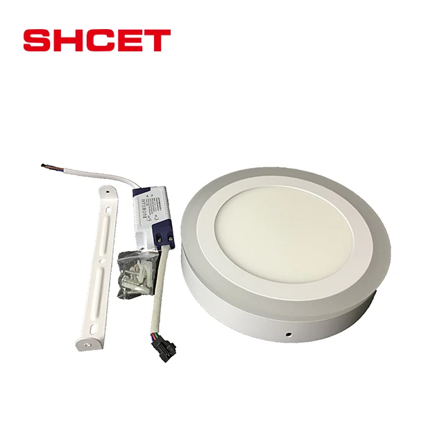 2 In 1 Colorful Slim Round LED Panel Light with round surface mounted from SHCET