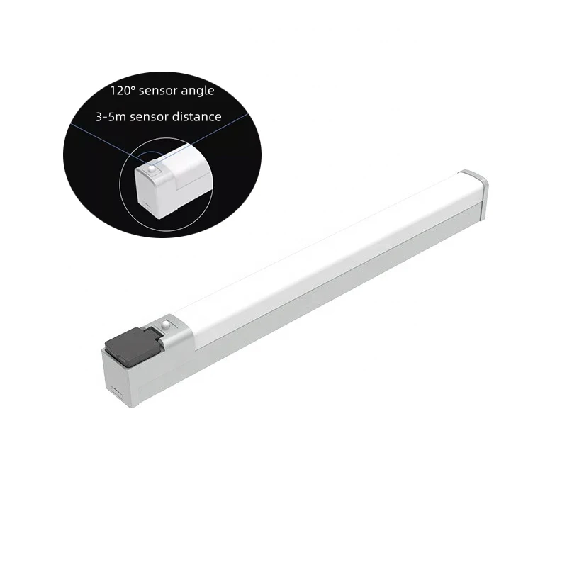 Wall mounted IP44 PIR sensor led mirror light with AC socket outlet socket