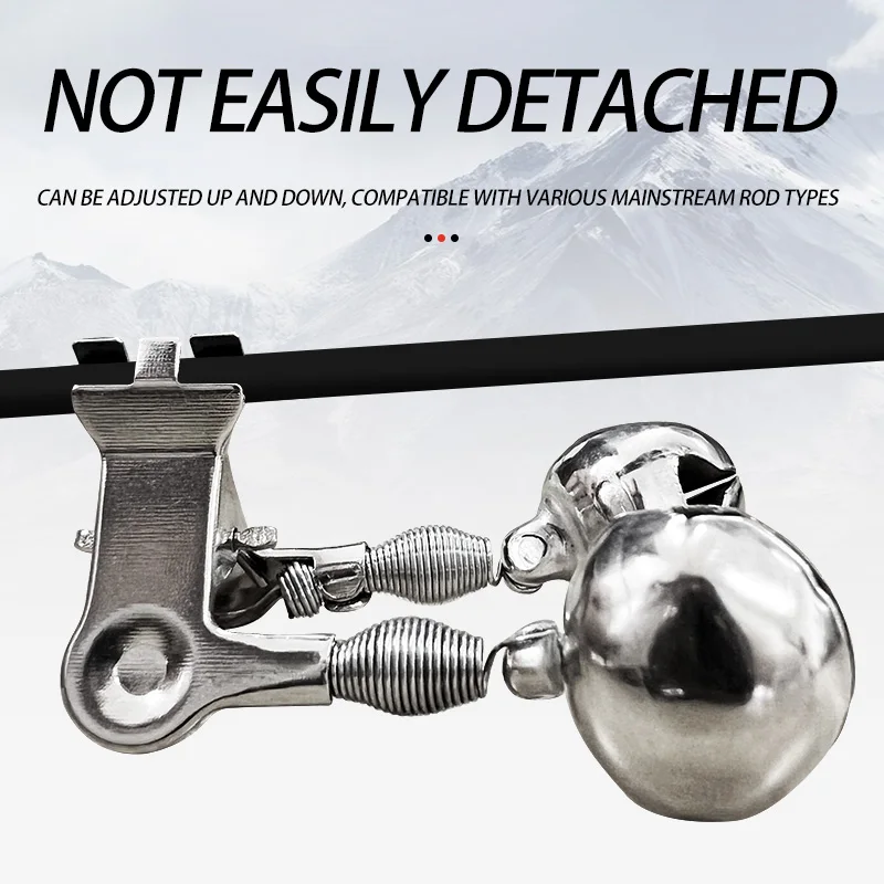 Metal Carp bells  Clip Twin Two Double Bells Bite Alarm Alert for Fishing Fish Accessory Rod