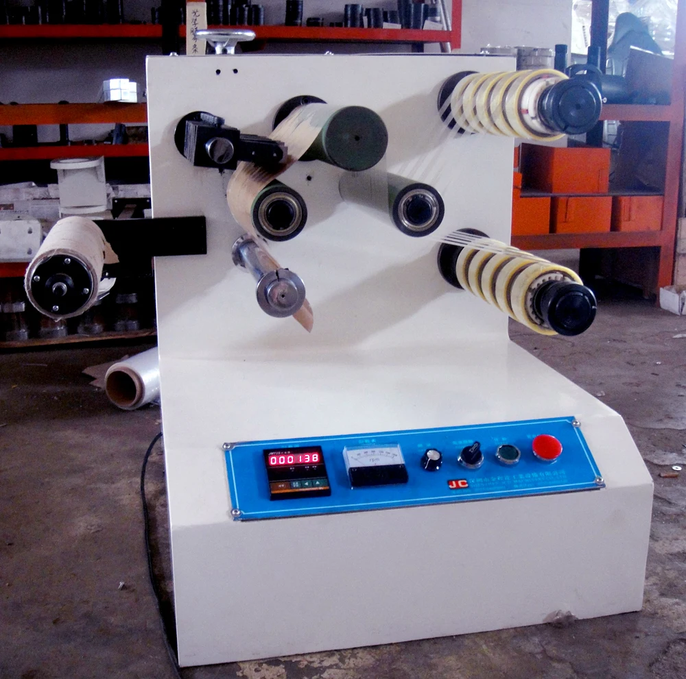 Mini slitter rewinder machine for BOPP tape and other adhesive tapes