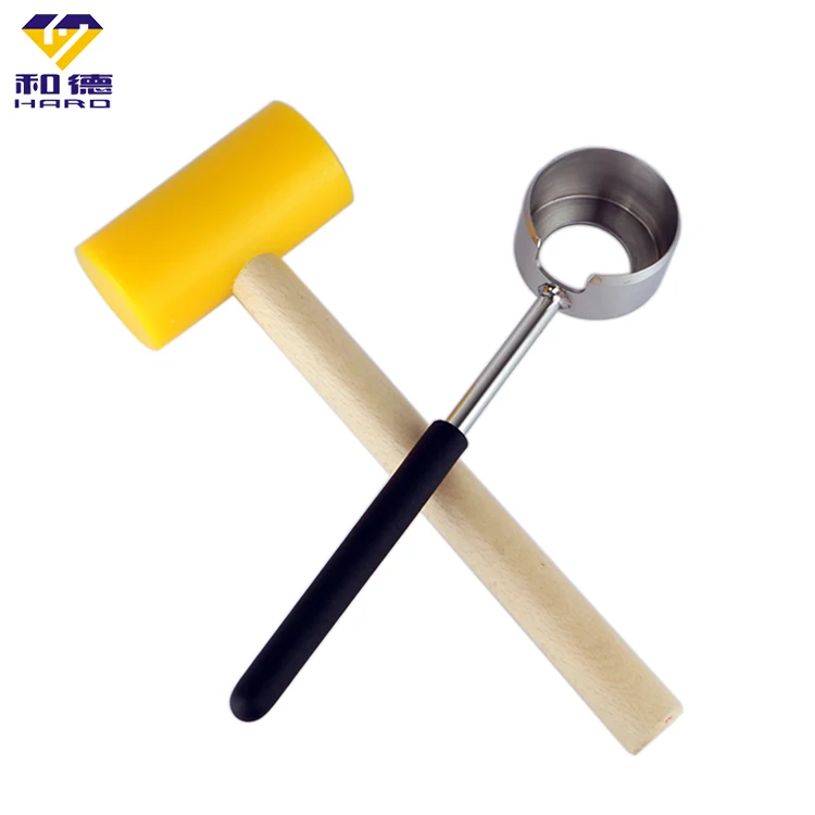 China Dongguan Supplier Stainless steel fresh coconut opener tool  with PE hammer  11 PCS bundle