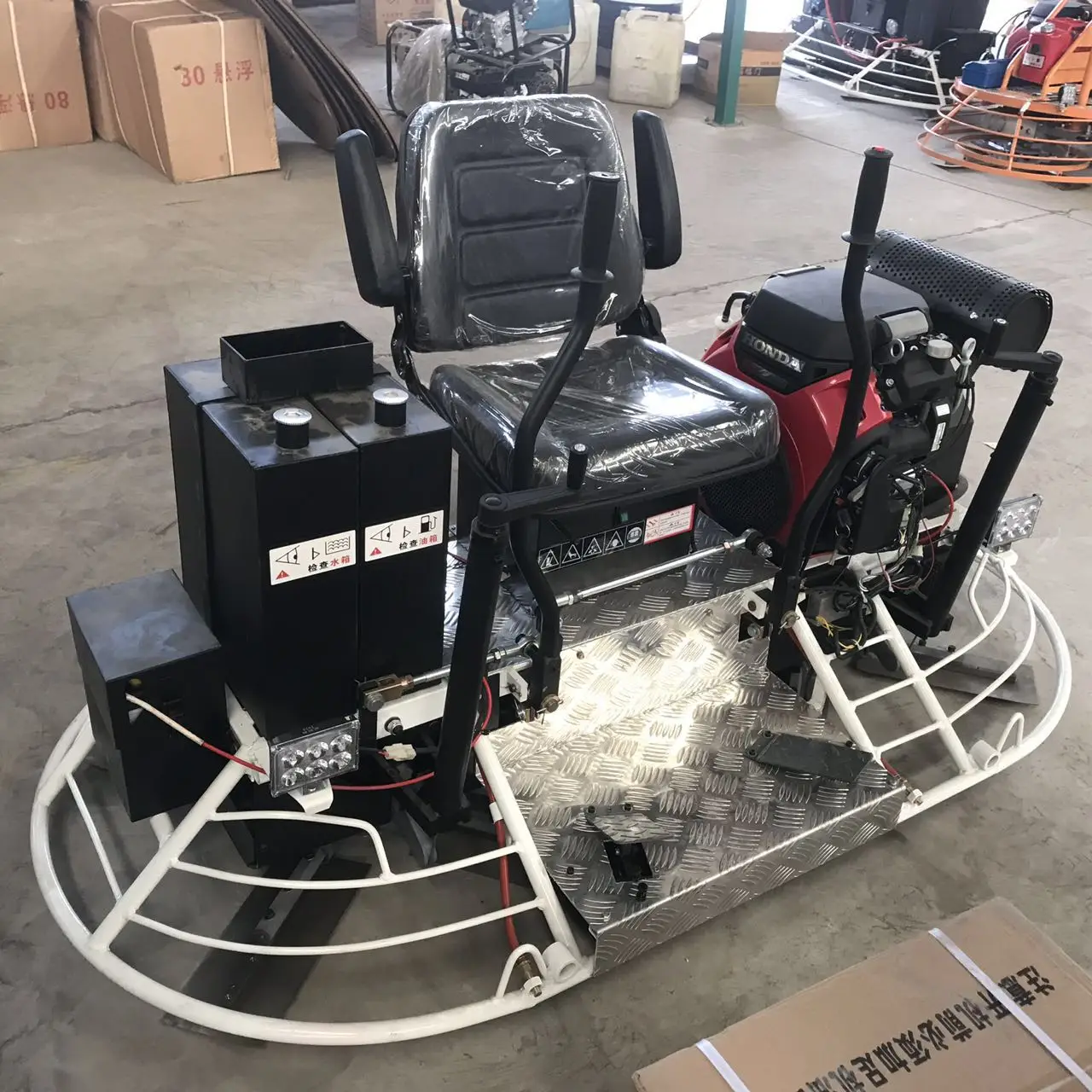 FREE SHIPPING for high quality concrete surface power trowel with double plate