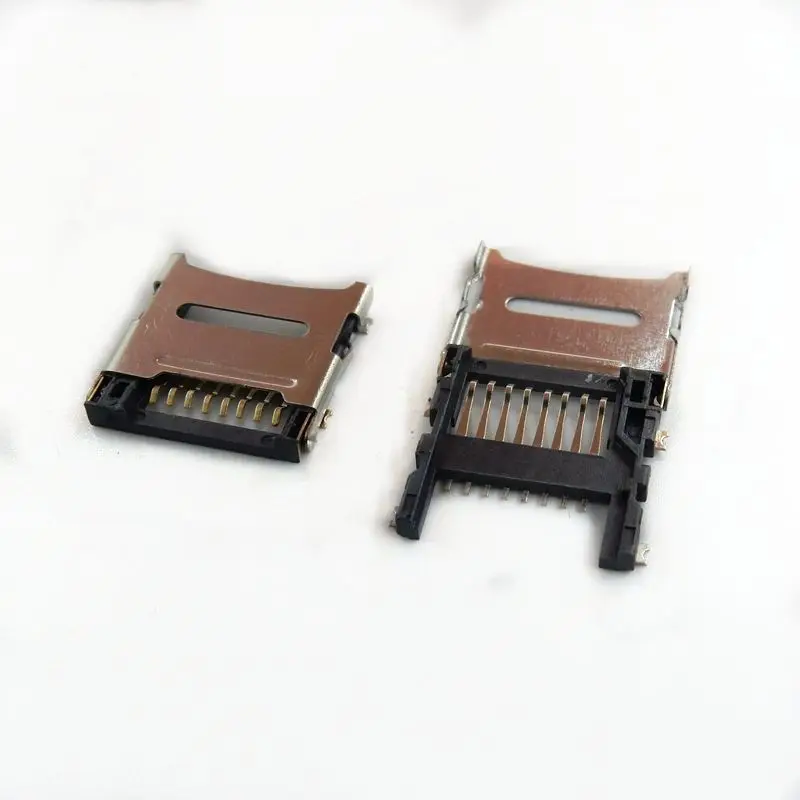 Flip cassette SMT TF connector card holder memory card holder micro SD 8PIN card holder / clamshell