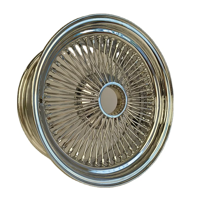 13 14 15 16 17 18 20 22 Inch Steel Wire Wheels Straight 72 100 150 Spokes All Chrome Silver Spinners 4 5 6 Holes Car Rims