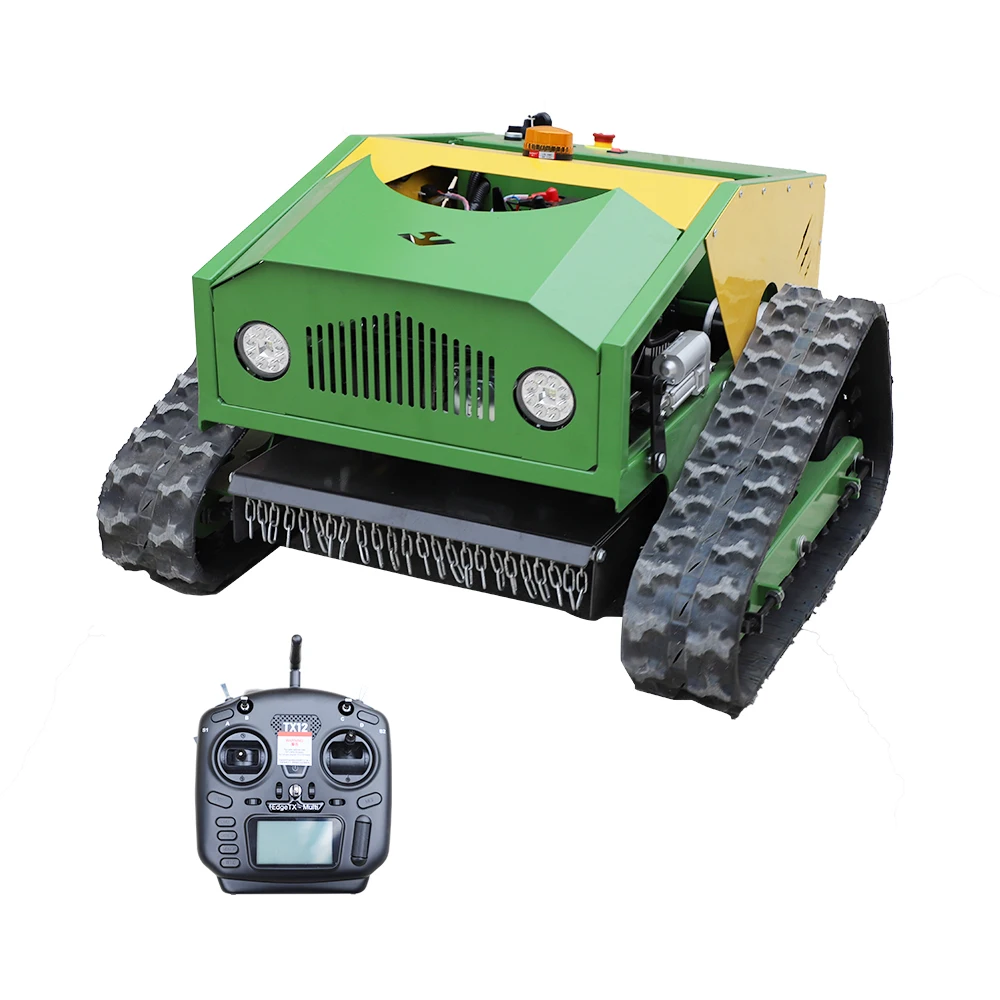 Mowers RC Slope Lawn Mower Tracked All Terrain Remote Control Robot Weed Mowing Machine