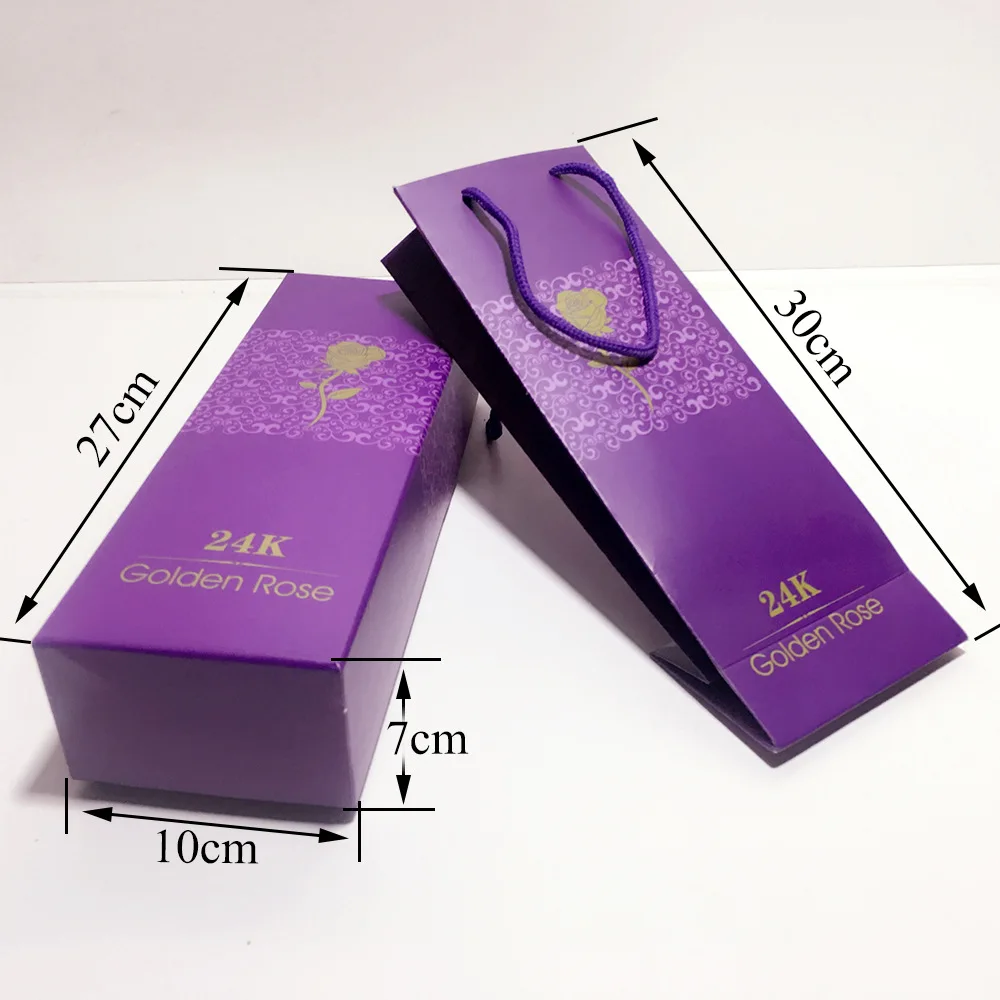 Factory supply Golden Rose With love stand Gift Box  for wedding girlfriend wife lover