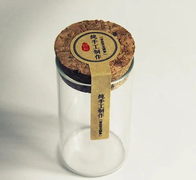 Custom shape brown kraft paper self-adhesive label sticker