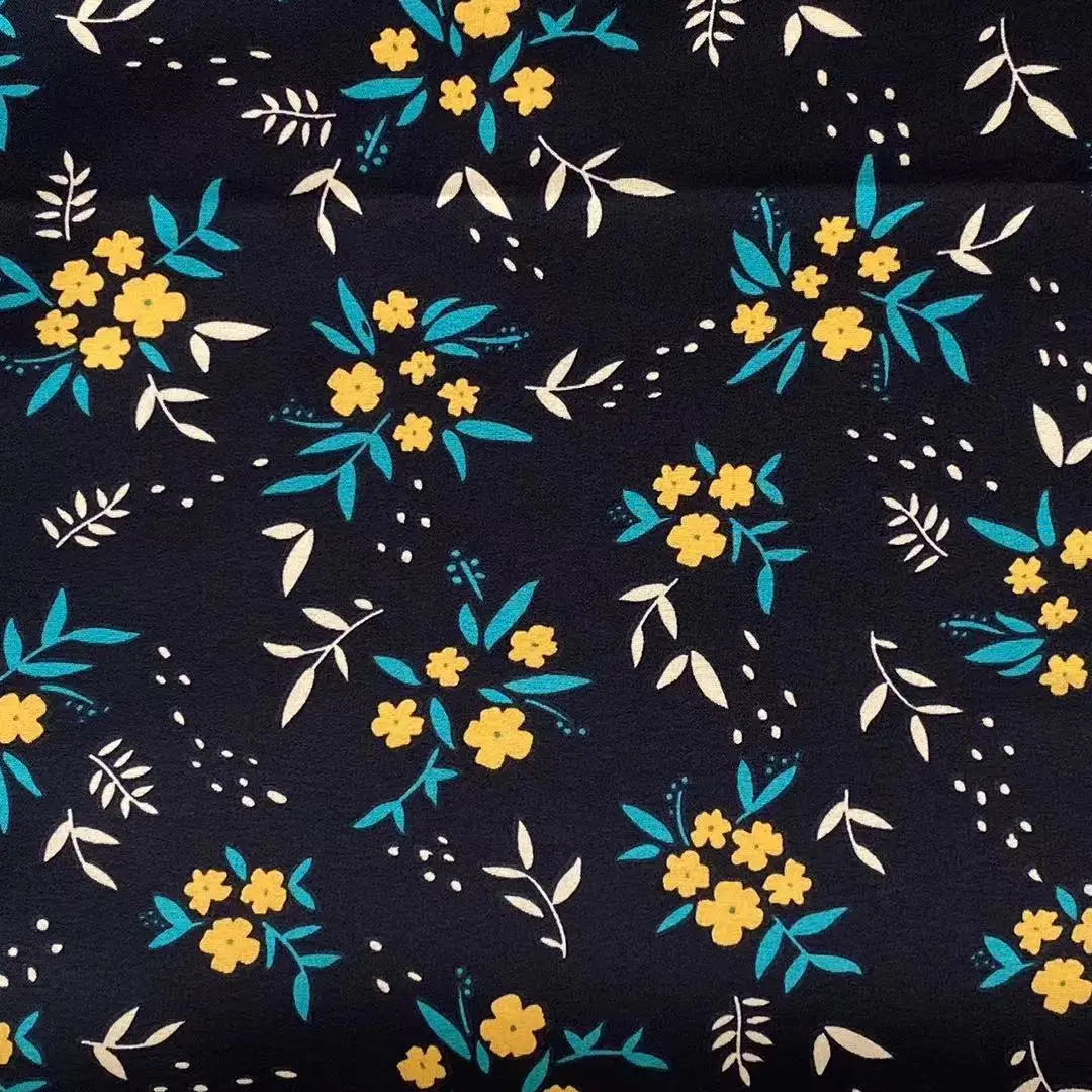 ISP Textile Flower print 4 way stretch 97% polyester 3% elastane fabric printing fabric for dress woman
