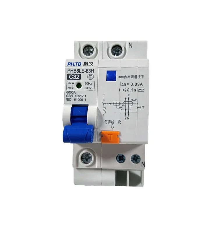 Профессиональный производитель автоматический выключатель утечки заземления фиксированный mccb 1P + N 16A RCCB с защитой от