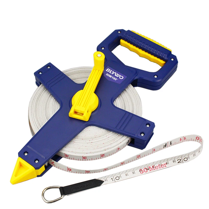 High Precision 30 m 50m 100m Surveyor Tape Measure Open Reel Tape Measures fiber glass tape measure