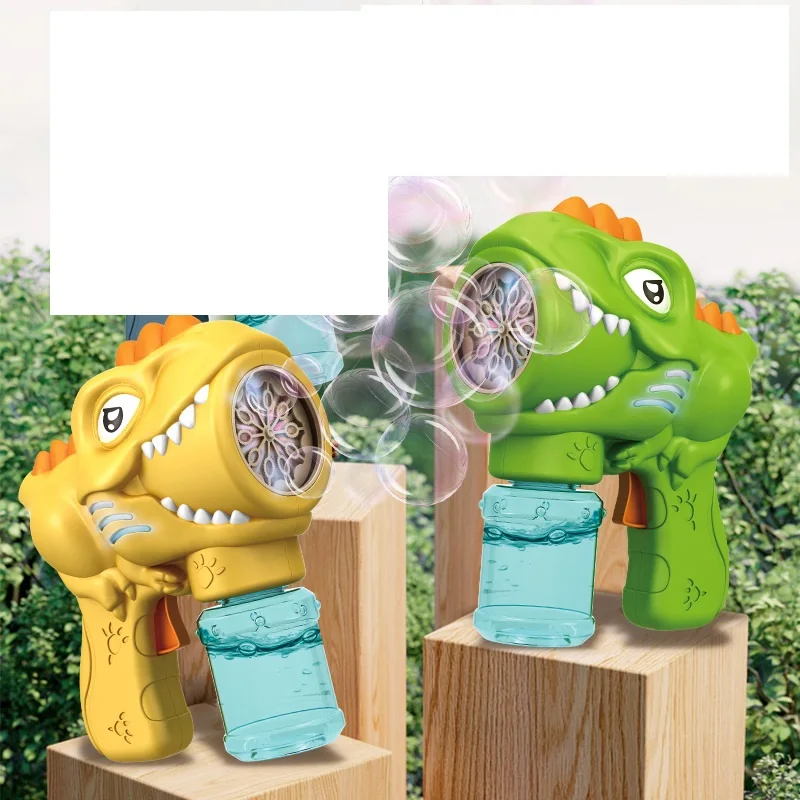 2023 Dinosaur Bubble Bath Maker 12 Hole Automatic Bubble Gun Bubble Launcher Blower Machine for Boys Girls Outdoor Indoor Play