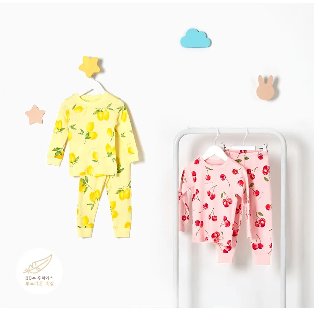 C2 Korean version Kids pajamas set Children Cartoon sleepwear Boys Home pajamas girls sweet animal cotton sleep suit
