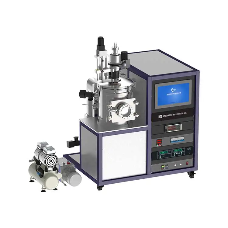 lab dual source W thermal evaporation coating equipment for metal film