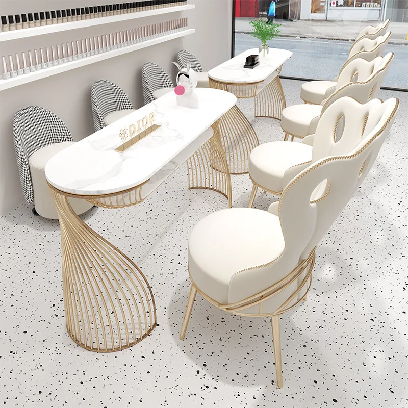 Набор для маникюра и стула, мраморная столешница, эксклюзивная для маникюрных магазинов