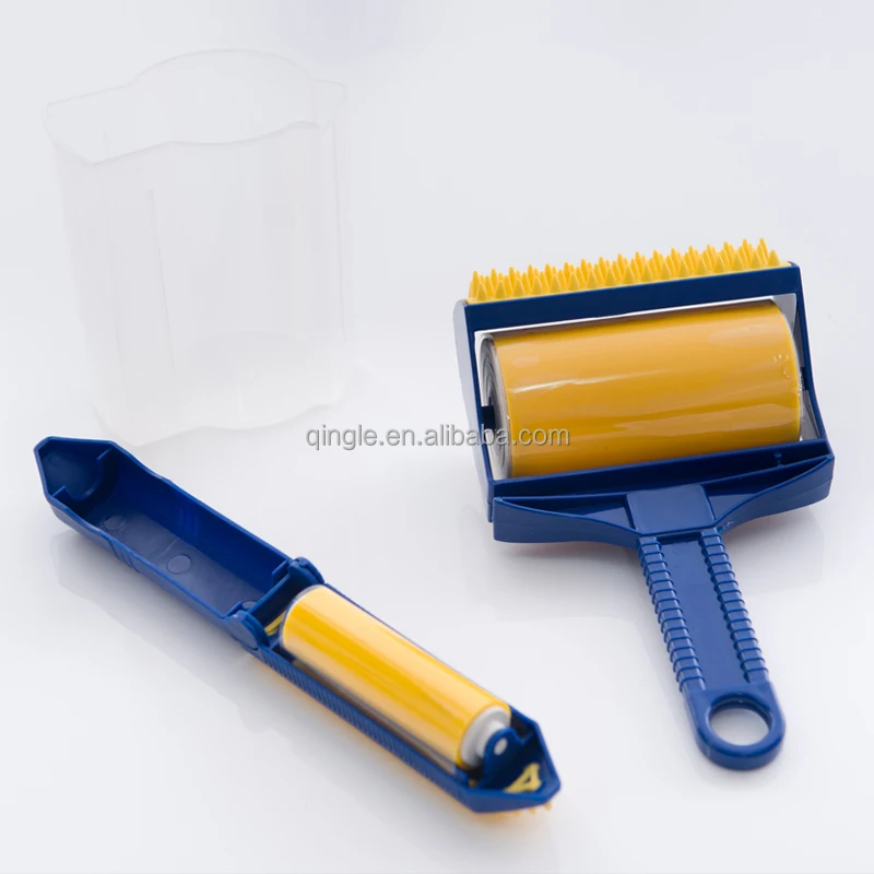 Qingle 2 шт. моющийся липкий ролик для ворса с мягкой щеткой для домашних животных для удаления пыли