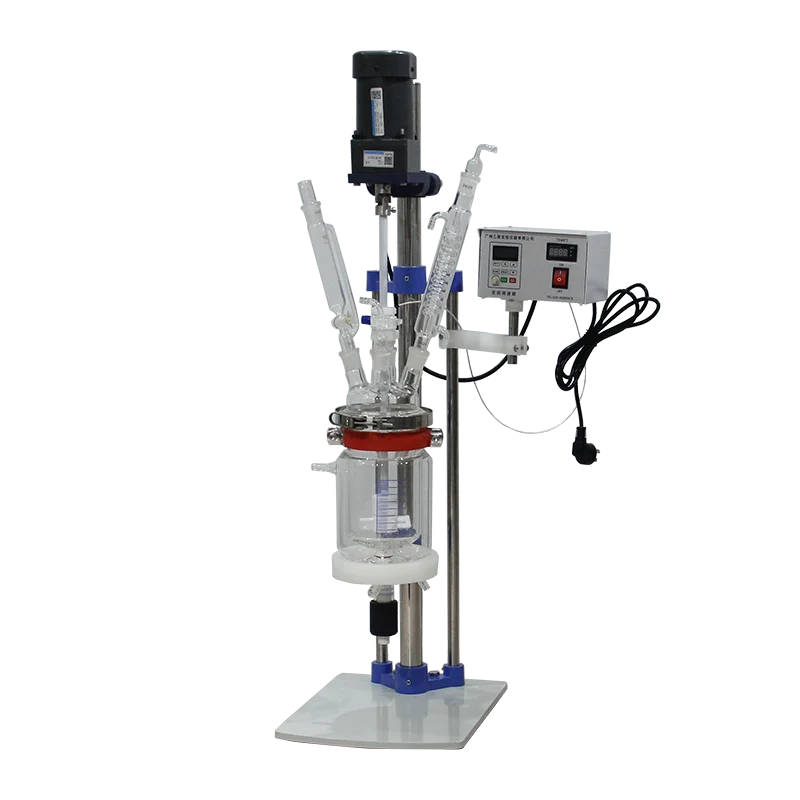 best sale patent sealing stirred tank glass mixing kettle vacuum vessel pilot reactor