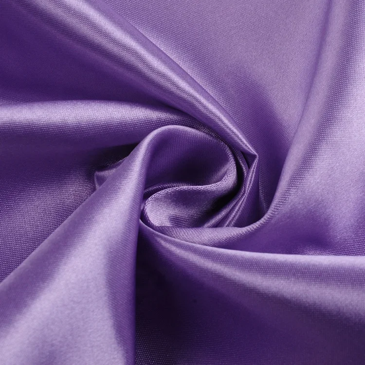 Silk feeling poly spandex satin stretch smooth fabric coloured shine bright satin suitable for wear and decoration