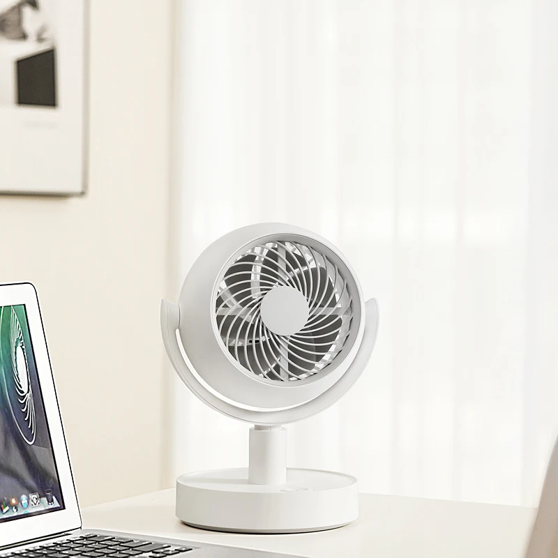 Mini desktop circulation fan strong wind speed 5 gears wind speed adjustable USB Office Quiet design Table Fan
