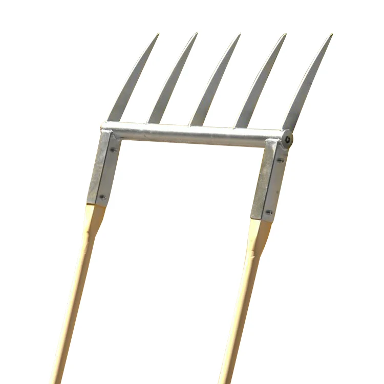 Стальные зубцы JH-Mech 5 дюймов 20 прочный садовый инструмент прочные ручки эргономичная U-образная ручная культиватор высокопрочная стальная широкая вилка