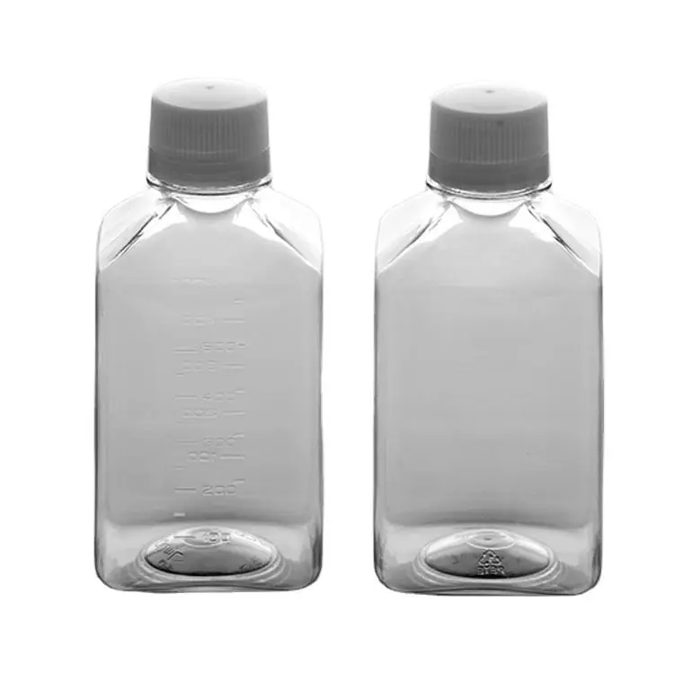 Plastic square bottle laboratory chemistry equipment bottle culture media bottle