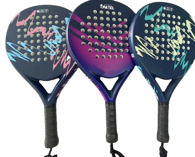 round shape custom logo carbon fiber EVA core paddle/padel tennis racket