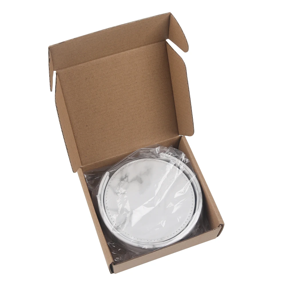 Promotion Gift Set Handmade Bear Coffee Tea Mug Pad White Marble Coaster With Holder