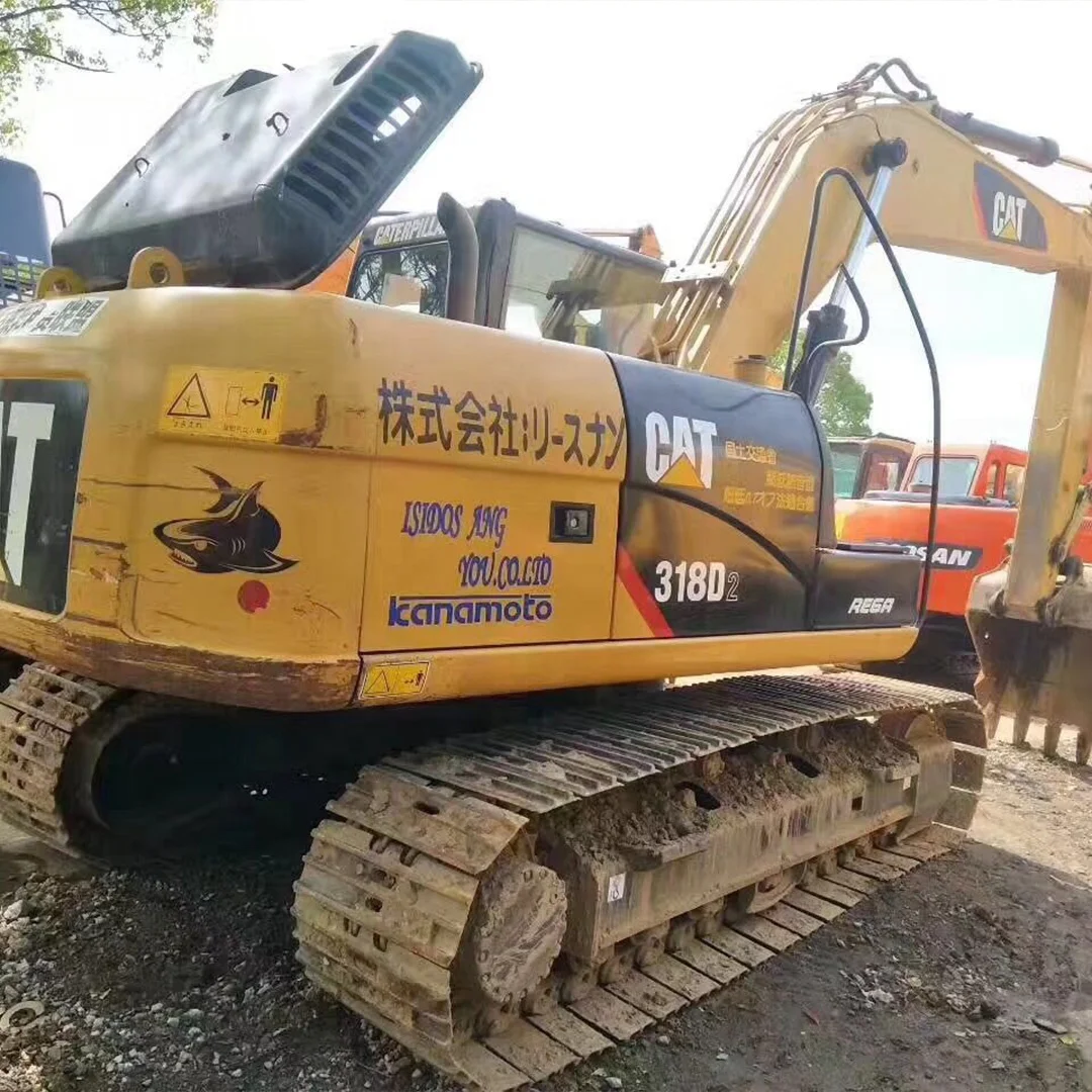 18-тонная экскаваторная техника CAT 318D2 Высокое качество 318D гидравлический экскаватор 318 использованный большой