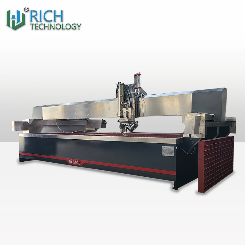 RICH big slab stone cnc 5 axis waterjet cutting machine price