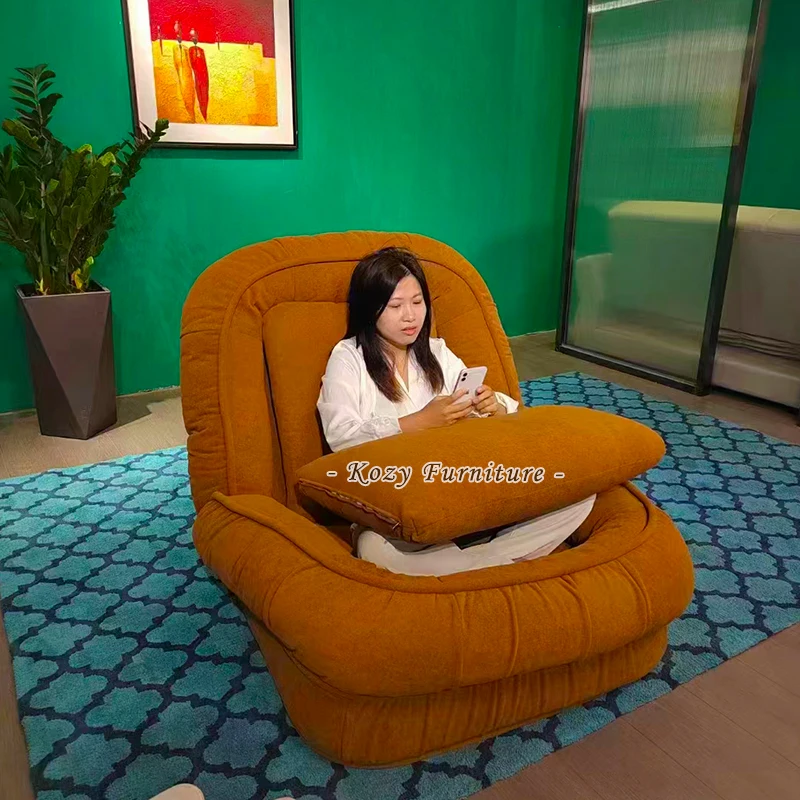 Flannel high quality foam designer sofa chair upholstered hot sale in Nigeria/Senegal for bathroom chair for restaurant