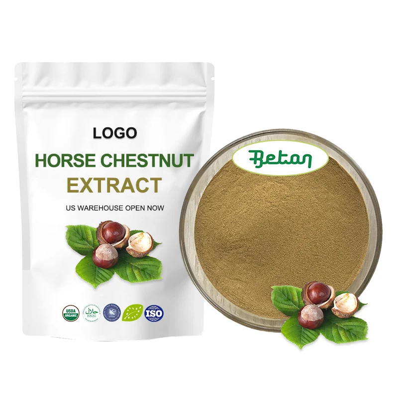 Beton Supply Natural 20% 40% Aescins Aesculus Hippocastanum Horse Chestnut Seed Extract Powder Aescin 20% Escin HPLC Price